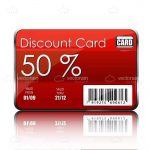 Red Discount Card with Bar Code
